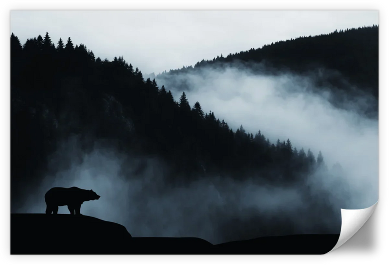 Misty Mountain Bear Wall Art