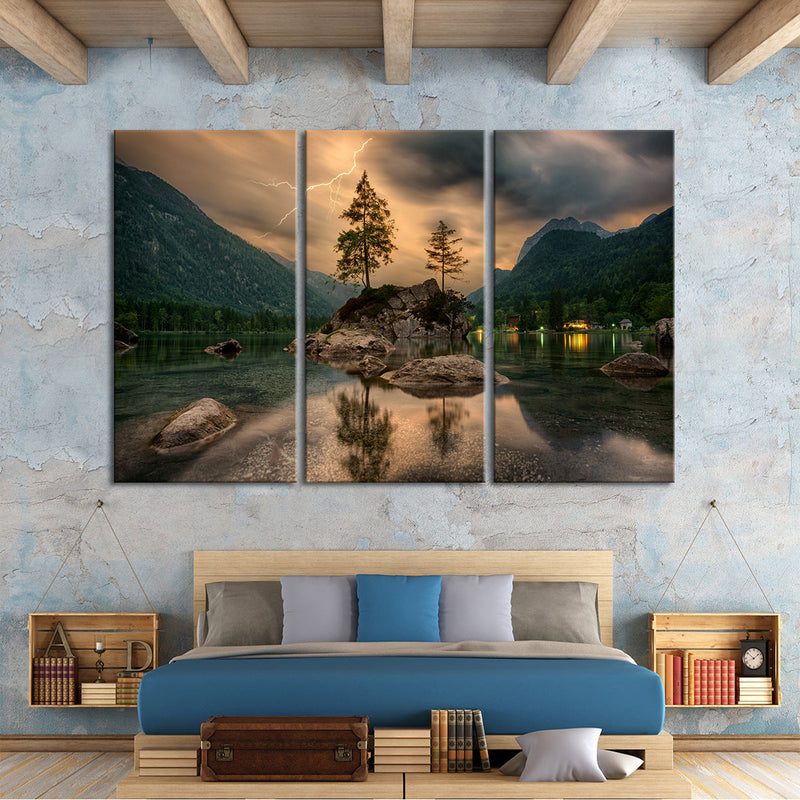 Magical Lakeside Mountain Wall Art
