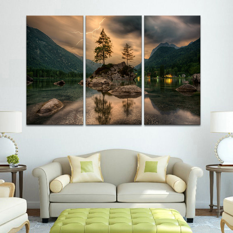 Magical Lakeside Mountain Wall Art
