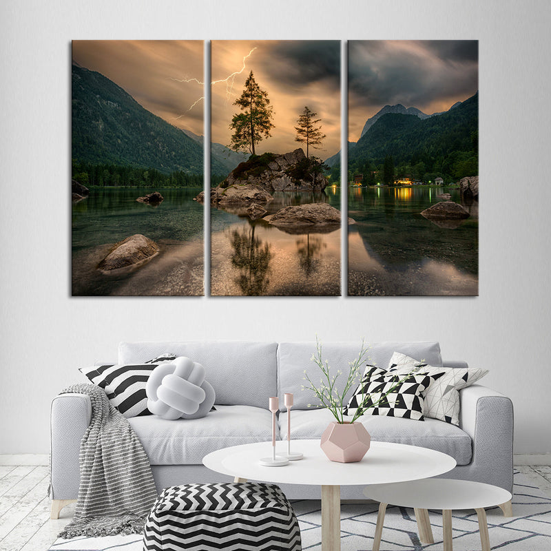 Magical Lakeside Mountain Wall Art
