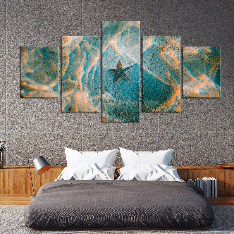Sandy Underwater Starfish Wall Art