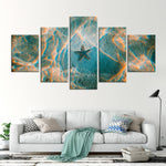 Sandy Underwater Starfish Wall Art