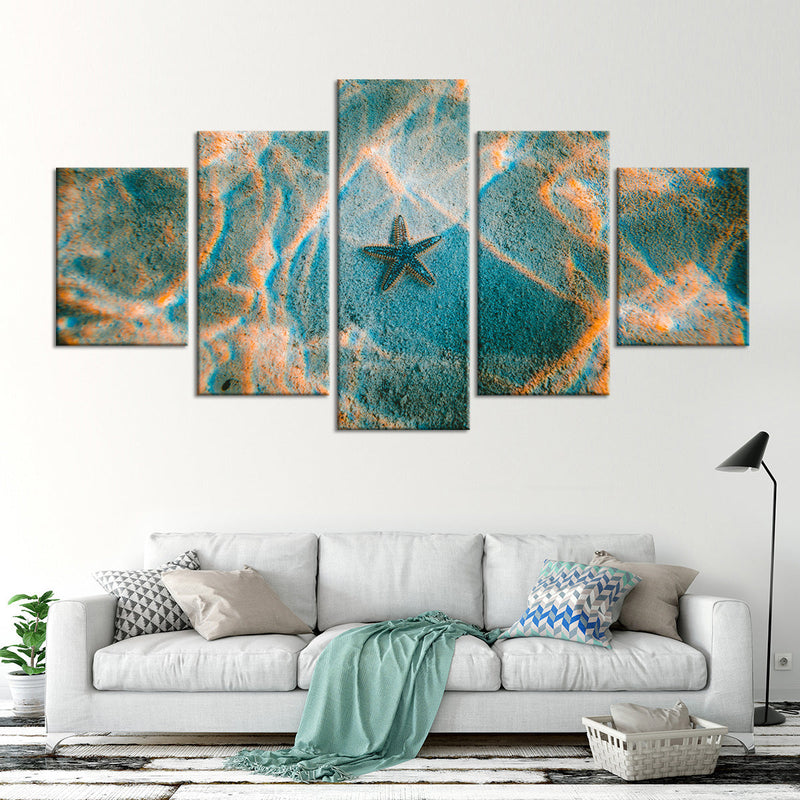 Sandy Underwater Starfish Wall Art