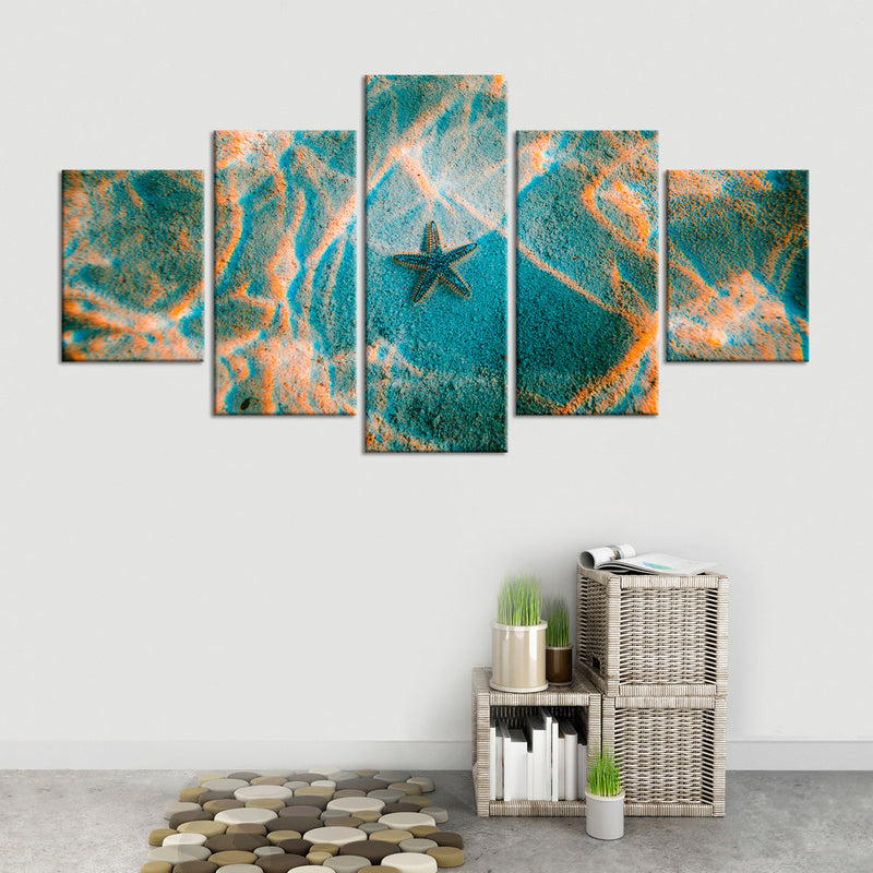 Sandy Underwater Starfish Wall Art