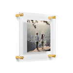 Double Panel Acrylic Floating Wall Frames - CHOOSE YOUR SIZE (Silver/Gold)
