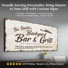 Backyard Bar & Grill Sign