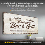 Backyard Bar & Grill Sign