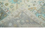 10x14 Hand Knotted Ivory and Gray Oriental Oushak Wool Area Rug | TRDCP9531014