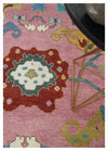 10x14 Wool Traditional Persian Pink and Blue Vibrant Colorful Hand knotted Oushak Area Rug | TRDCP7401014