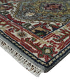 12 feet runner Mustard, Charcoal and Ivory Hand knotted Traditional wool Area Rug