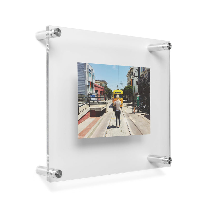 Double Panel Acrylic Floating Wall Frames - CHOOSE YOUR SIZE (Silver/Gold)
