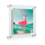Single Acrylic Magnet Wall Frame - CHOOSE YOUR SIZE (Silver/Gold)