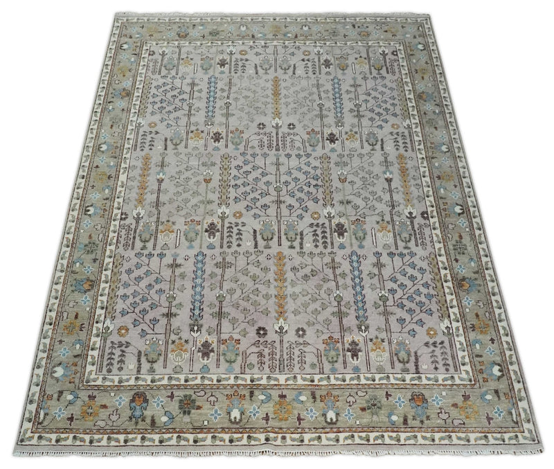 12x15 Hand Knotted Pink and Beige Traditional Persian Vintage Heriz Serapi Wool Rug | TRDCP9891215