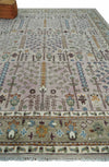 12x15 Hand Knotted Pink and Beige Traditional Persian Vintage Heriz Serapi Wool Rug | TRDCP9891215