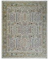 12x15 Hand Knotted Pink and Beige Traditional Persian Vintage Heriz Serapi Wool Rug | TRDCP9891215