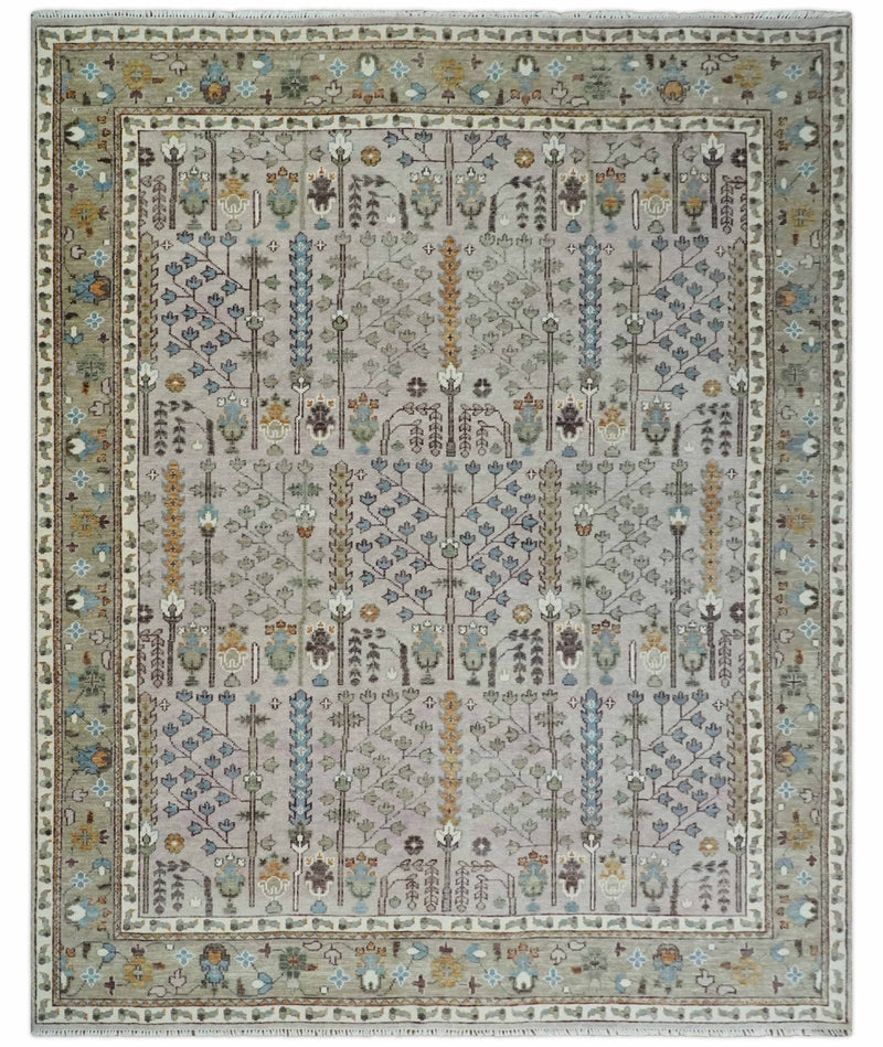 12x15 Hand Knotted Pink and Beige Traditional Persian Vintage Heriz Serapi Wool Rug | TRDCP9891215