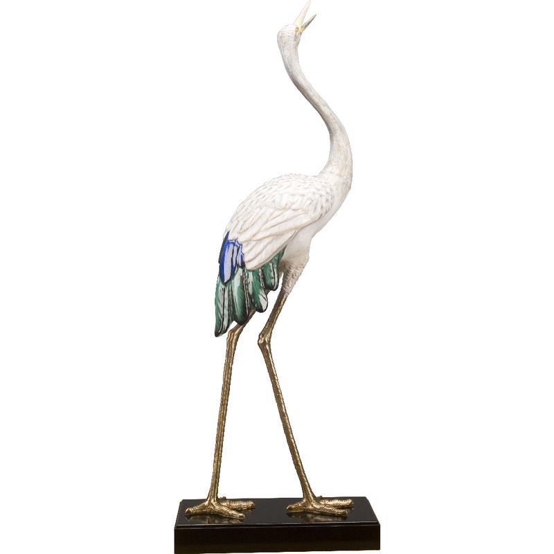 Porcelain Crane With Bronze Ormolu L171