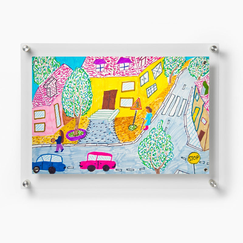 Single Acrylic Magnet Wall Frame - CHOOSE YOUR SIZE (Silver/Gold)