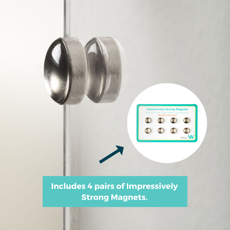 Single Acrylic Magnet Wall Frame - CHOOSE YOUR SIZE (Silver/Gold)