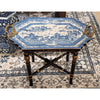 Lovecup Porcelain Blue Willow Tray Table with Stand L203