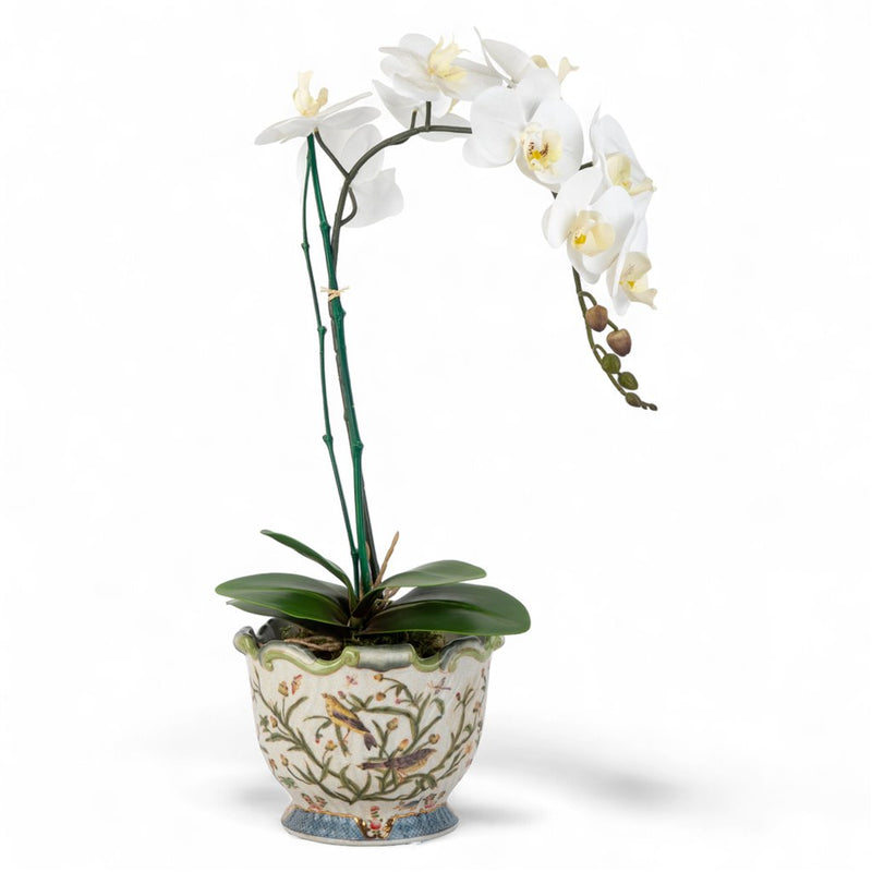 Lovecup PORCELAIN SCALLOP PLANTER - SATIN GRASS L280