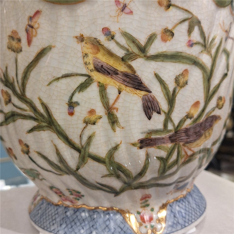 Lovecup PORCELAIN SCALLOP PLANTER - SATIN GRASS L280