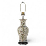 Lovecup Porcelain Satin Grass Table Lamp with Wood Base L281