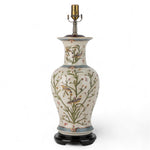 Lovecup Porcelain Satin Grass Table Lamp with Wood Base L281