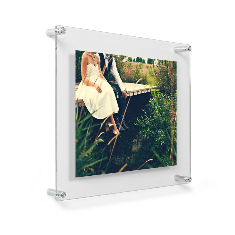 11x14" Photo Floating Acrylic Clear Picture Frame (Frame Size 15x18")