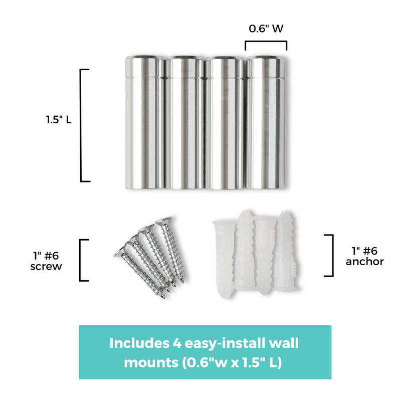 Double Panel Acrylic Floating Wall Frames - CHOOSE YOUR SIZE (Silver/Gold)