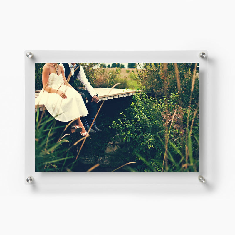 11x17" Photo Floating Acrylic Clear Picture Frame (Frame Size 15x21")