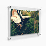 Double Panel Acrylic Floating Wall Frames - CHOOSE YOUR SIZE (Silver/Gold)