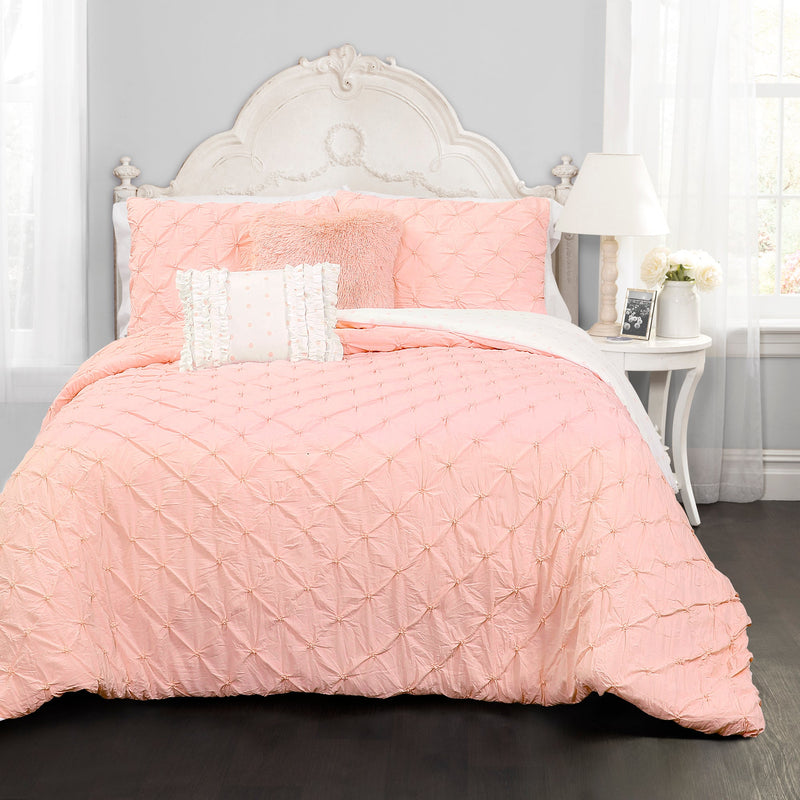 Ravello Pintuck Juvy 4 Piece Comforter Set