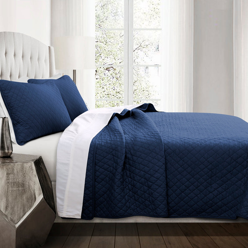 Ava Diamond Oversized Cotton Quilt Set