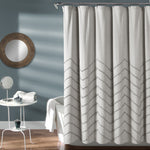 Chenille Chevron Shower Curtain