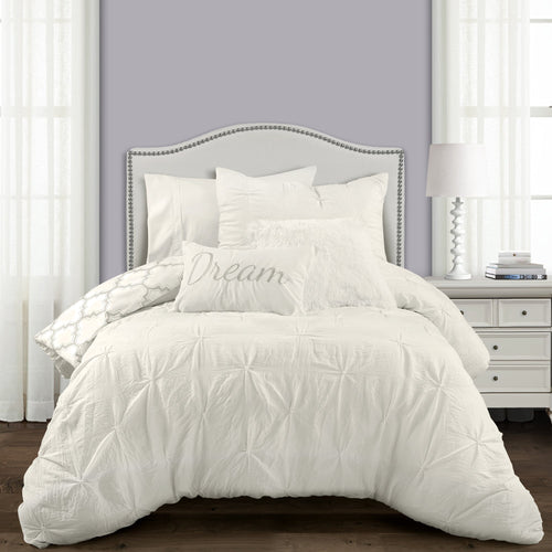 Ravello Pintuck Caroline Geo Comforter Set Back To Campus Dorm Room Bedding