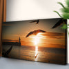 Birds On Magical Sunrise Canvas Wall Art