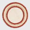 Ruffle edge straw placemat, red, set of four