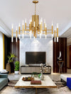 Mirodemi® Gold/Black Postmodern LED Chandelier For Living Room, Lobby, Restaurant