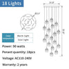 MIRODEMI® Creative LED chandelier for staircase, lobby, bedroom, stairwell