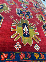 Hand-Knotted Persian Meshgin Wool Rug – 5’ x 11’ – Vintage Tribal Masterpiece