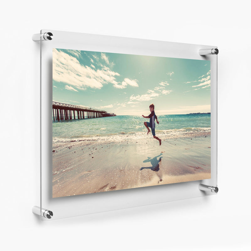 16x20" Photo Floating Acrylic Clear Picture Frame (Frame Size 19x23")