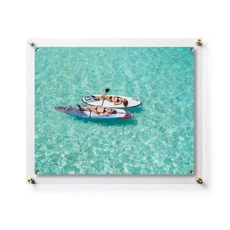 Single Acrylic Magnet Wall Frame - CHOOSE YOUR SIZE (Silver/Gold)