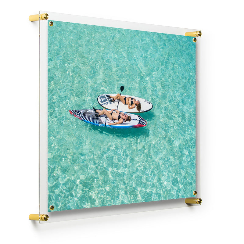Single Acrylic Magnet Wall Frame - CHOOSE YOUR SIZE (Silver/Gold)