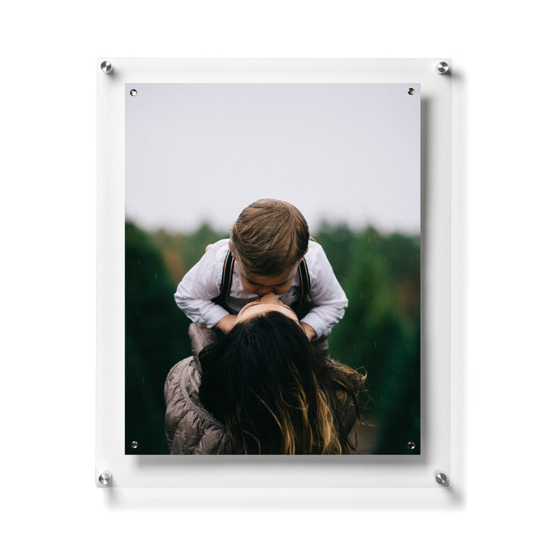 Single Acrylic Magnet Wall Frame - CHOOSE YOUR SIZE (Silver/Gold)