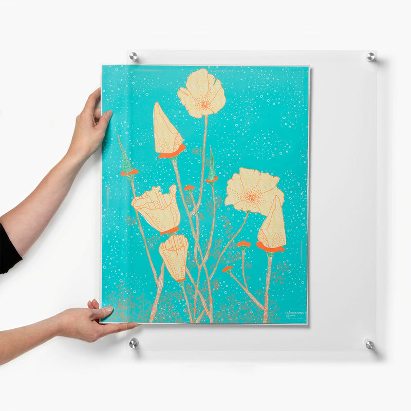 Single Acrylic Magnet Wall Frame - CHOOSE YOUR SIZE (Silver/Gold)