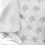Mommy & Me Elephant Sherpa Blankets Bundle