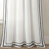 Olivia Ric Rac Embroidery Border Window Curtain Panel