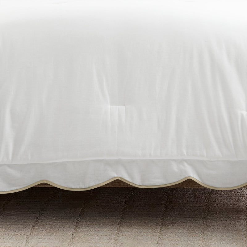 Coastal Chic Scallop Edge 3 Piece Comforter Set