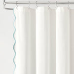 Coastal Chic Scallop Edge Shower Curtain